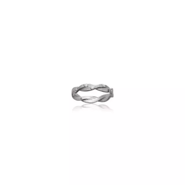 Bague"alliance zirconium" Argent Massif 925/000 rhodié garanti sans nickel