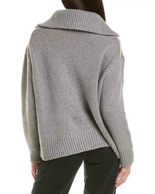 Lafayette 148 New York Chunky Half-Zip Cashmere & Wool-Blend Sweater Women's 2