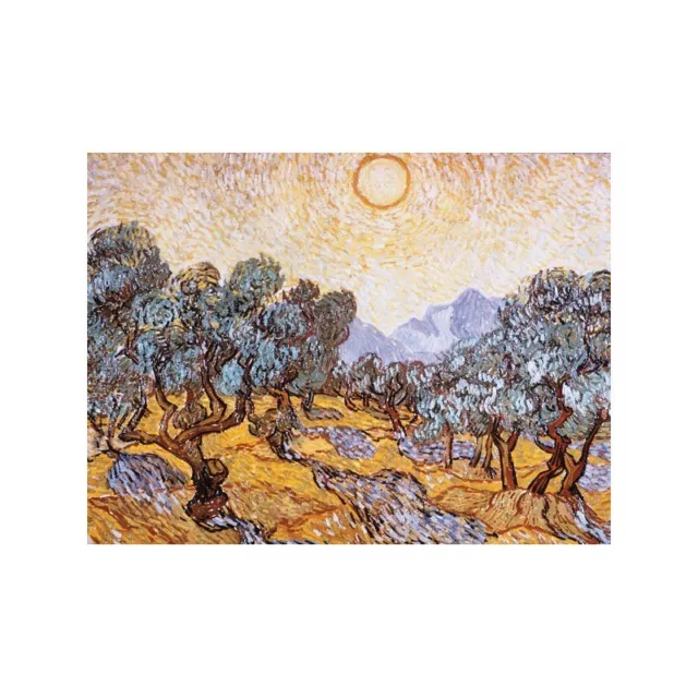 Quadro su Pannello in Legno MDF Vincent Van Gogh The Olive Trees