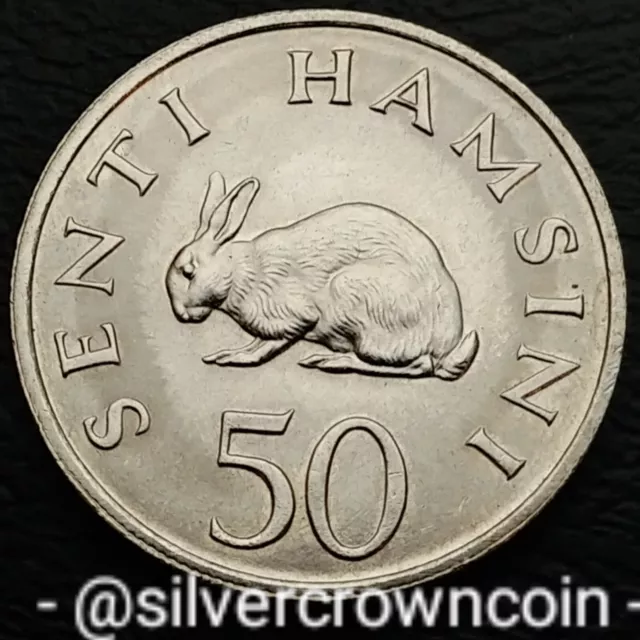 Tanzania 50 Senti 1966. KM#3. Fifty Cents coin. Rabbit. Hare. Nyerere.