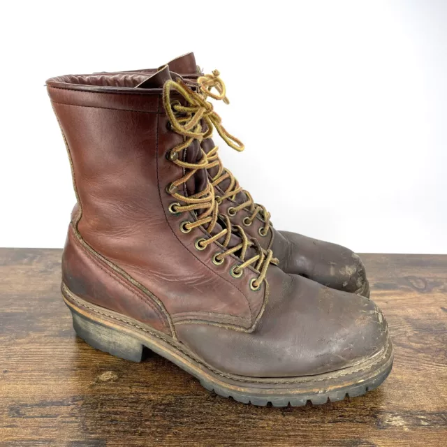 RED WING 4473 Men's Brown Boots ANSI Z41 PT99 MI/75 C/75 Steel Toe Oil ...