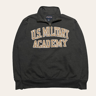 Jansport USA Military Academy 1/4 Zip Sweatshirt Jumper Grey | Medium M