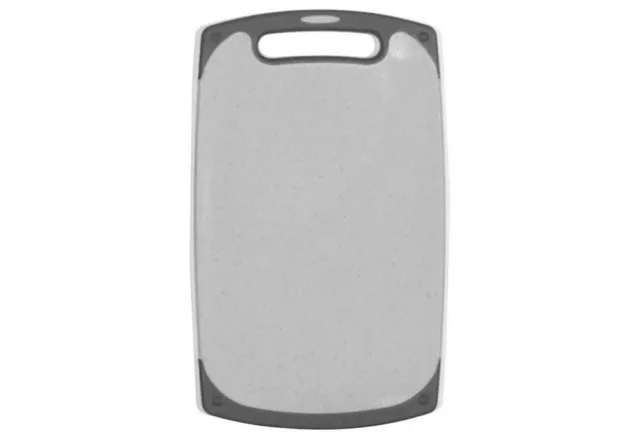 my basics HAUSRAT Schneidbrett antirutsch Kunststoff 15x25x1cm grau/
