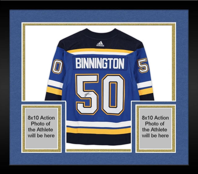 Frmd Jordan Binnington Blues Signed Blue Authentic Jersey & 2019 SC Final Patch