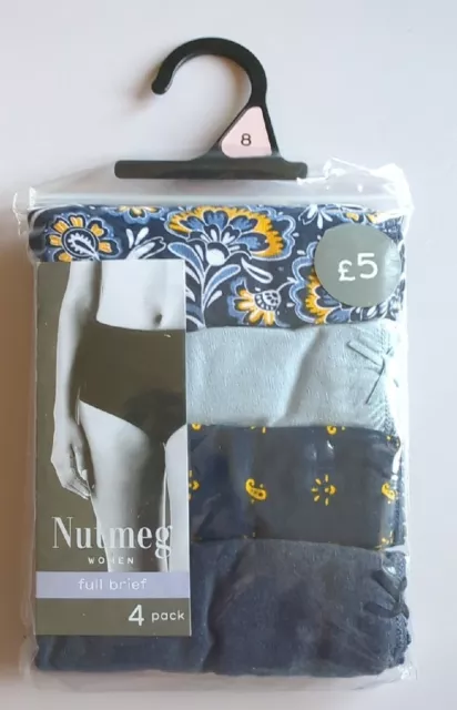 NUTMEG WOMEN'S FULL Brief 4 In Pack Size 8 £4.00 - PicClick UK