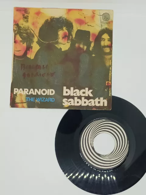 Black Sabbath – Paranoid 7" 45 giri disco vinile italy vertigo 1970