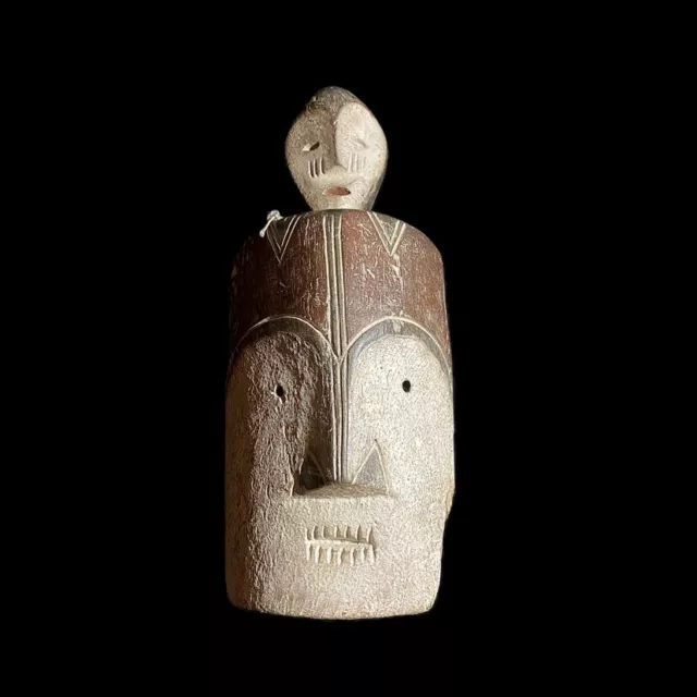 African Tribal Face Mask Authentic traditional Muminia mask in Lega art-8424
