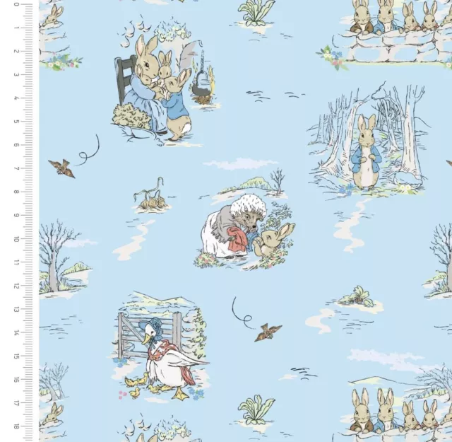 BEATRIX POTTER Peter Rabbit  - Cotton Fabric Quilting Children Nursery vintage