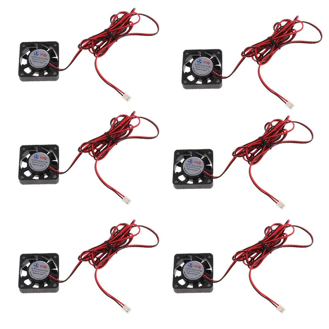 6Pcs Brushless DC Cooling Fan DC 24V 4010 40x40x10mm 2 Pin Sleeve-bearing
