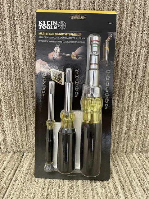 Klein Tools Multi-Bit Screwdriver/Nut Driver Set 85517 - New Sealed - Free Ship.