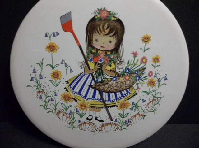 Vintage English Tile NURSERY RHYME Mary Mary Quite Contrary 6"