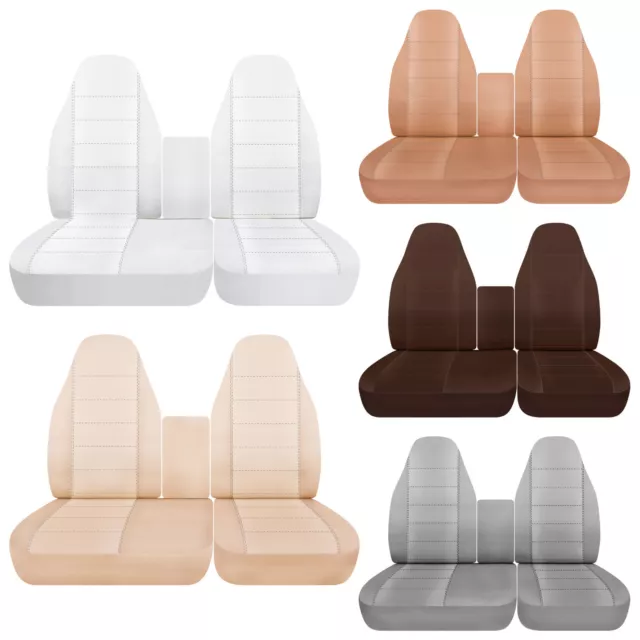 Fits FORD 1997-2003 F150 40-60 HIGHBACK  seat covers solid colors  semi custom