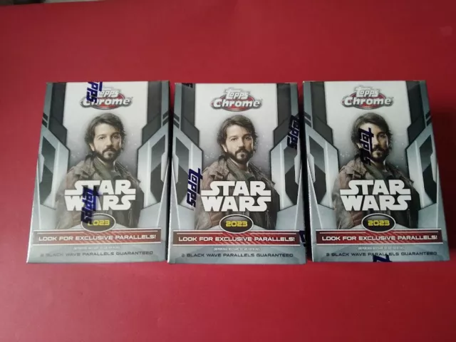 LOT de 3 box Topps Star Wars Chrome 2023 Blaster Box neuve Boite de 10 packs