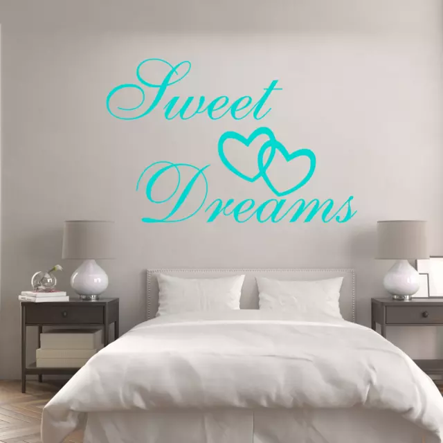 Sweet Dreams Wall Sticker Bedroom Quotes Love Removable Home Decals Vinyl DIY 2