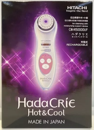 HITACHI Hada Crie Hot & Cool CM-N50000UF Facial Cleanser Massager Japan NEW
