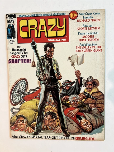 1CRAZY Magazine #4 (1974) vg Shaft Humor Parody - Curtis Magazine