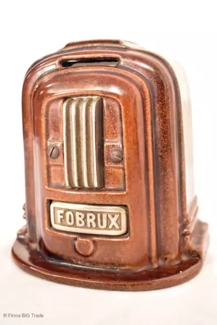 SELTEN! Antike FOBRUX Spardose Münzendosen emaillierte Blechdose Blech Box Mini SELTEN! Antike FOBRUX Spardose Münzendosen emaillierte Blechdose Blech Box Mini