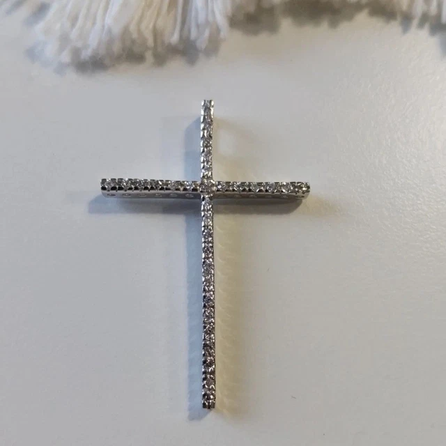 Nuovo 1 carati vera collana croce moissanite S925 argento sterling catena al collo pendente crocifisso gioielli passaggio prova di diamanti – acquista a prezzi convenienti sul marketplace