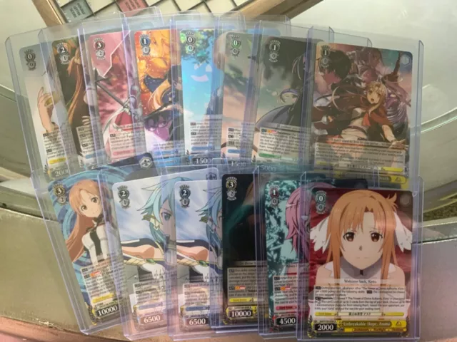 Weiss Schwarz Sword Art Online 10Th Anniversery Rare Cards Pick Your Fav Cards