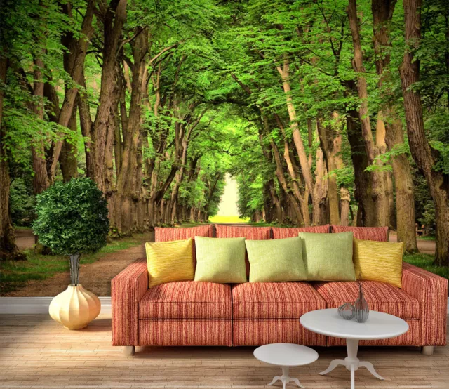 3D Green Forest Path 19438NA Wallpaper Wall Murals Removable Wallpaper Fay