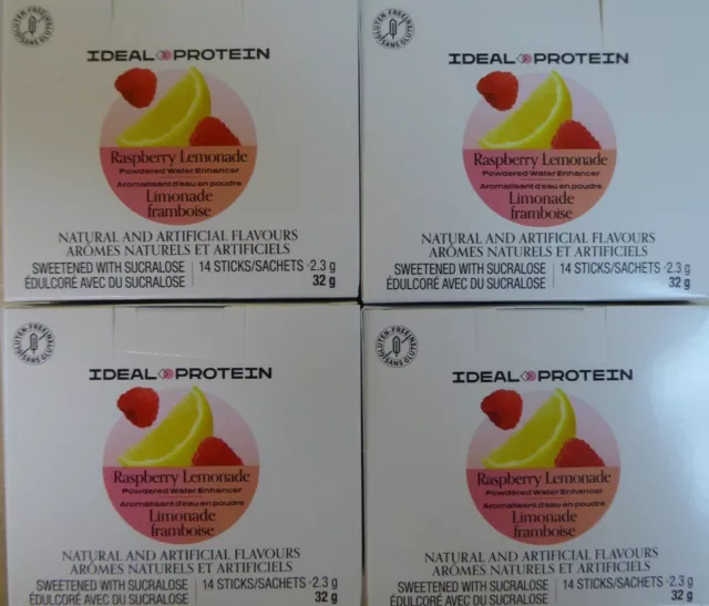 Ideal Protein Raspberry Lemonade Powder  (12 Boxes Of 14)(Exp 08/2025)