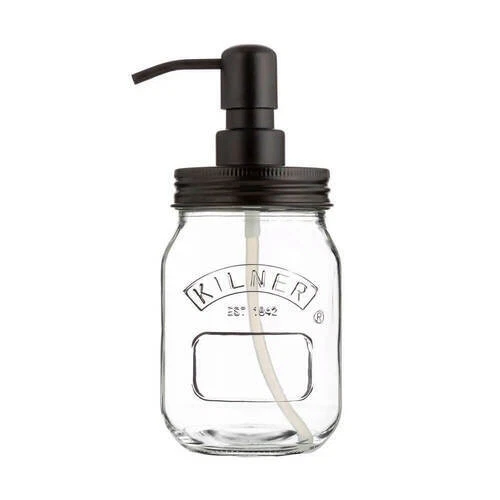 Dispensador de jabón líquido de vidrio reutilizable libre de BPA 0,5 L