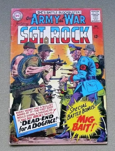 Our Army At War #161 Sgt Rock (DC 1965) Joe Kubert art; GD/VG