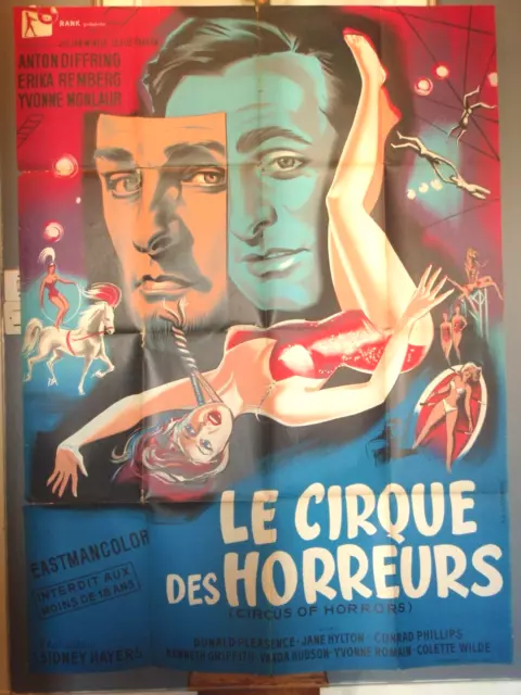 LE CIRQUE DES HORREURS/ AFFICHE ORIGINALE 120 x 160/ 1960/ ANTON DRIFFING/ALLARD