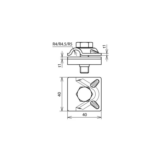 DEHN 390051 MV-Klemme Al für Rd 8-10mm MVK 8.10 SKM10X30 AL 2