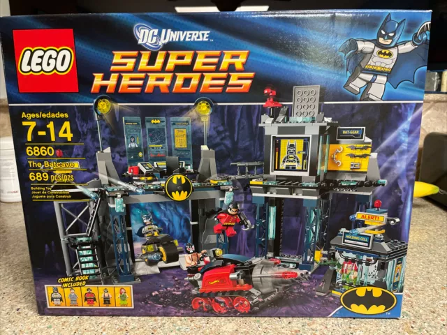 NEW Lego DC Super Heroes Batman THE BATCAVE Set #6860 w/ Robin, Poison Ivy