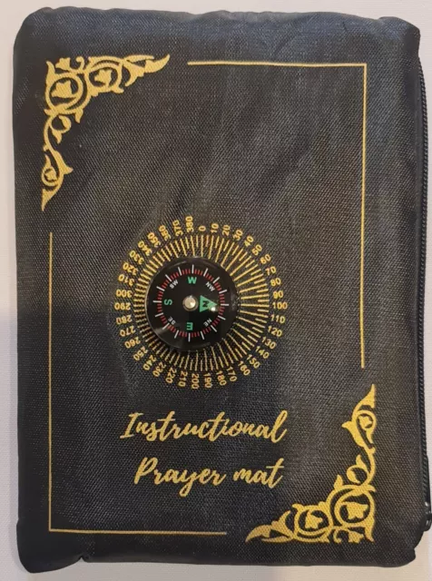 Goodword Instructional Praying Rug / Travel Prayer Mat / How to Pray Salat