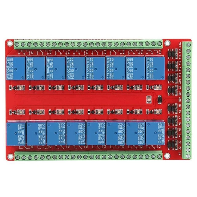 Modulo relè a 16 canali Tipo isolato Scheda di interfaccia Trigger alto