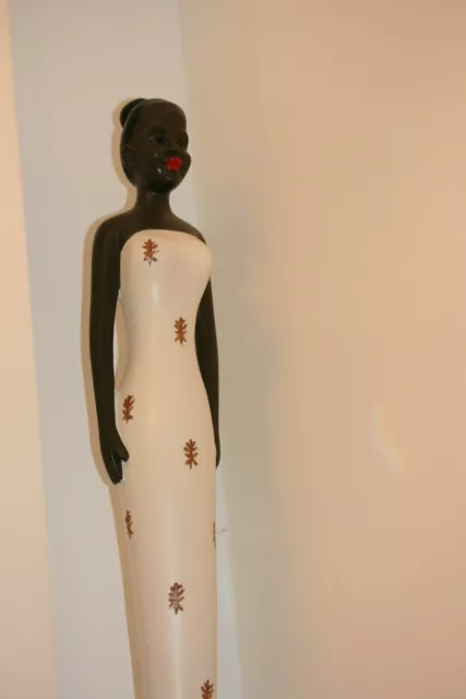 XXL Afrikanische Holz Figur Frau Kunst Afrika 67 cm Handmade Blickfang