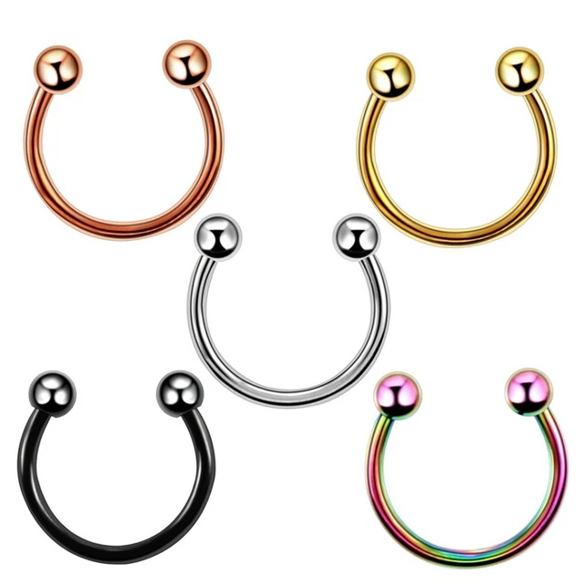 Horseshoe Piercing Circular Barbell Ring Septum Ear Tragus Surgical Steel Lip