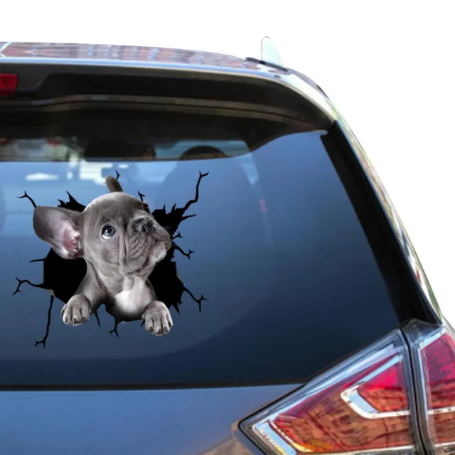 French Bulldog Window Decal Waterproof French Bulldog Stickers For Trucks