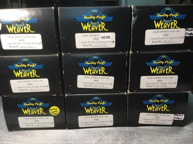 Weaver Erie 3-Bay Offset Coal Car ( 9 car set )