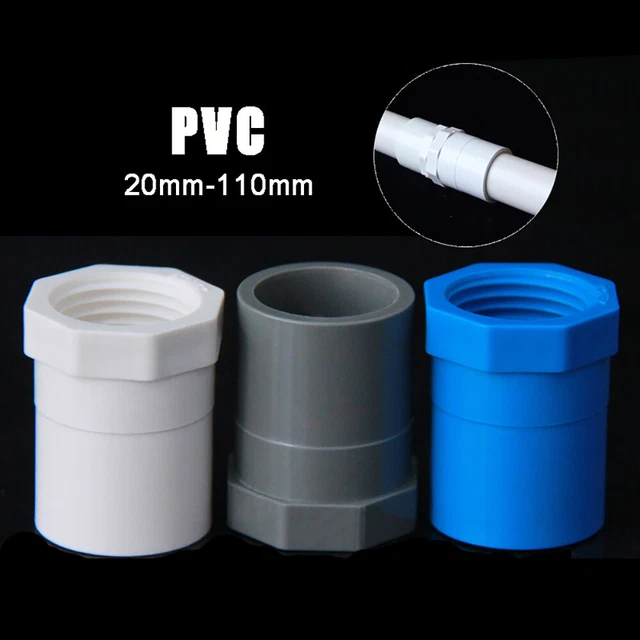 PVC FEMALE THREADED Socket Coupling Straight Connector Pipe Fitting