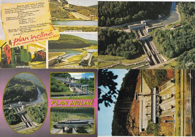 Lot 4 cartes postales postcards 10x15cm SAINT-LOUIS -ARZVILLER plan incliné 1