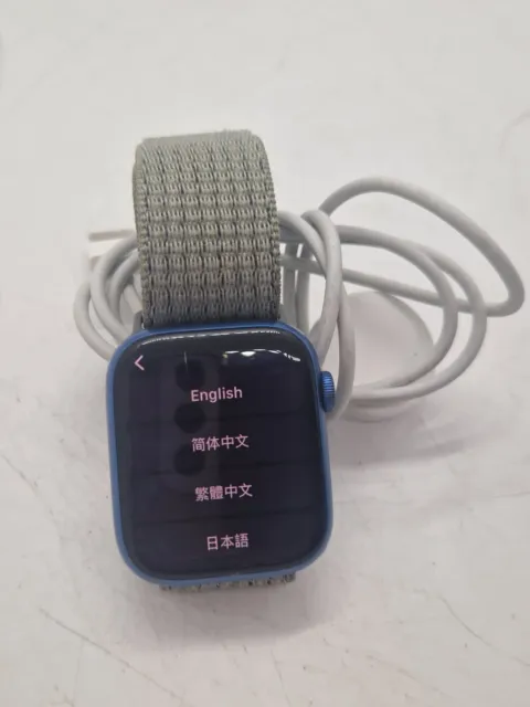 Apple Watch Series 7 45mm Aluminium Case with Fabric Strap- Midnight GPS+CEL