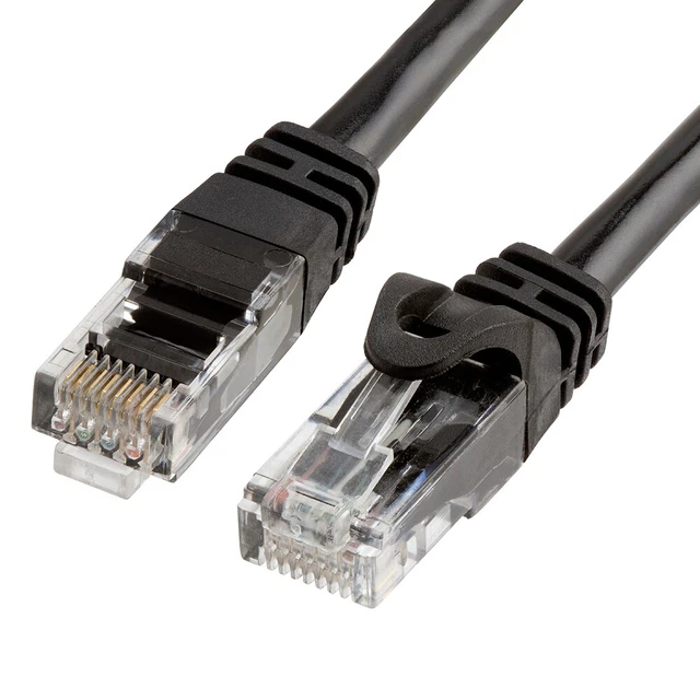 75FT Cat6 Ethernet Cable RJ45 UTP LAN Network Patch Cord 10 Gbps 550MHz - Black