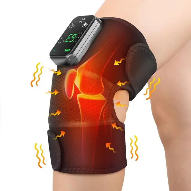 1 pieza masajeador eléctrico de calefacción de rodilla almohadilla de rodilla masaje muslo alivio del dolor vibración