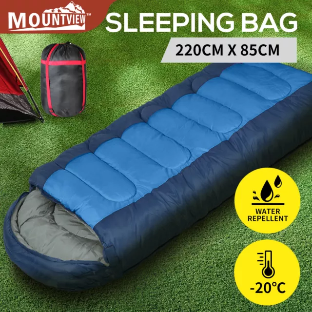 Mountview Single Sleeping Bag Outdoor Camping Hiking Bags -20℃ Thermal Winter