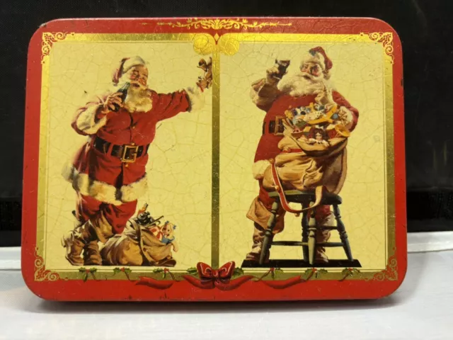 1994 Coca-Cola Nostalgia Santa Clause Collectible Christmas Tin NO CARDS - A23