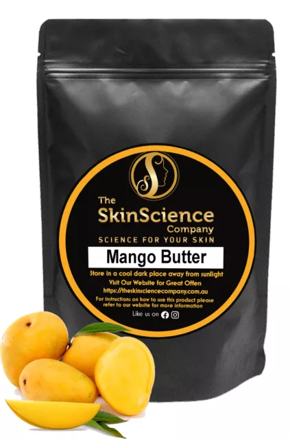 Organic Mango Butter Cold Pressed Raw Butter for Skin Body and Hair Moisturizer