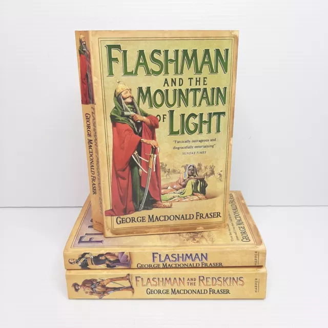 The Flashman Papers 1,7,9 Bulk Lot x3 Paperback Books George MacDonald Fraser