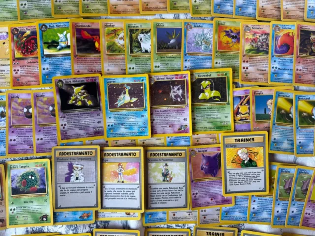 Lotto carte pokemon vintage da set base con prime edizioni e Sabrina’s gengar