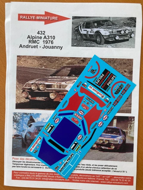 Voiture du Tour de Corse 1976 N°2 - RENAULT ALPINE A310