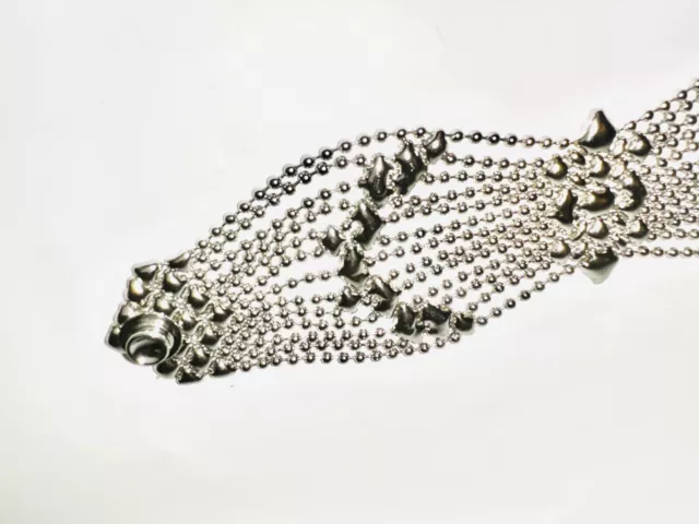 SG Liquid metal silvertone mesh bracelet by Sergio Gutierrez NWOT NEW Reversable 3