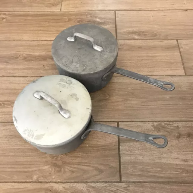 Vintage Magnalite GHC Professional 2 Quart Sauce Pots with Lids - Pair - Heavy