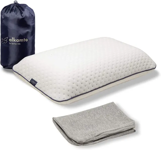 Travel & Camping Comfortable Memory Foam Pillow with Extra Cotton Cover –
